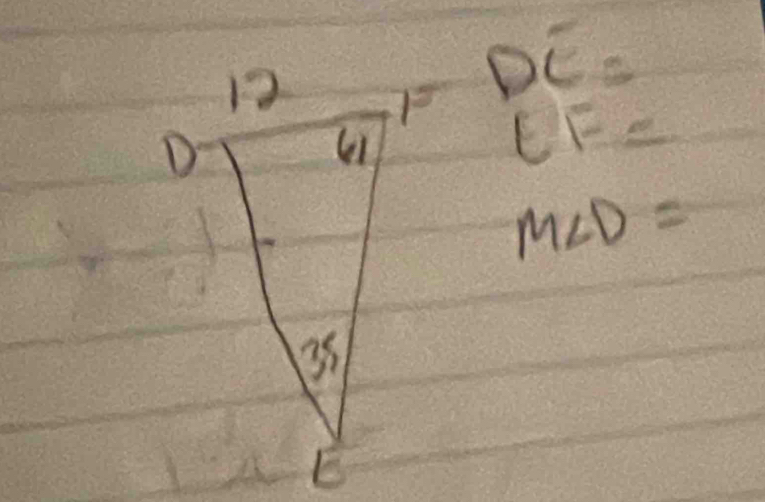 frac (4°^4)
cF=
M∠ D=