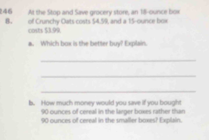 Solved: 246 At the Stop and Save grocery store, an 18-ounce box 8. of ...