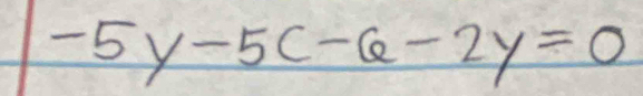 -5y-5c-6-2y=0