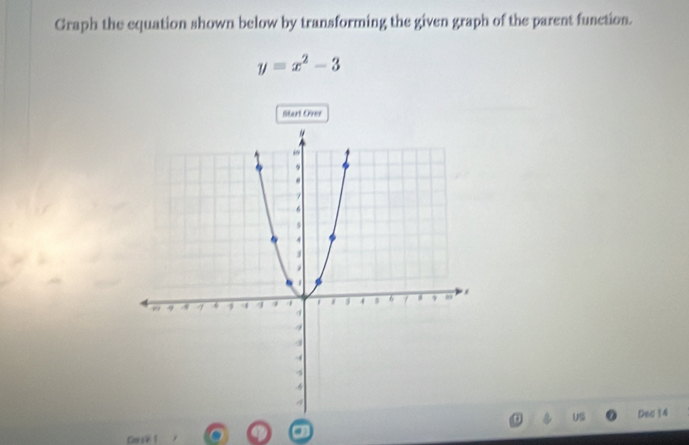 Solved: Graph the equation shown below by transforming the given graph ...