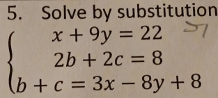 Solve by substitution
l +2 ,+°