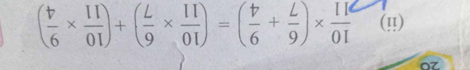 ( b/6 *  11/01 )+( L/9 *  11/01 )=( b/6 + L/9 )* frac 11(01)^ (!)