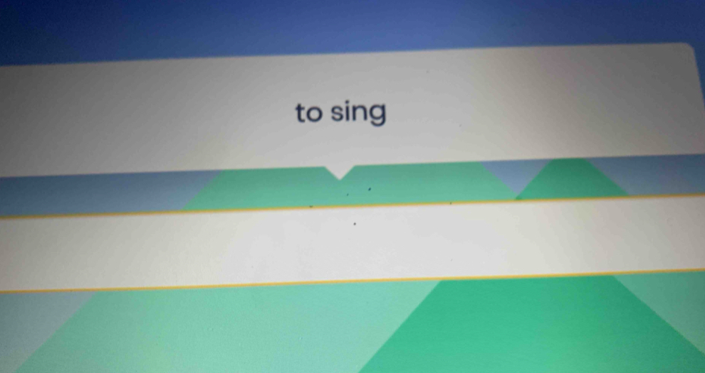 to sing