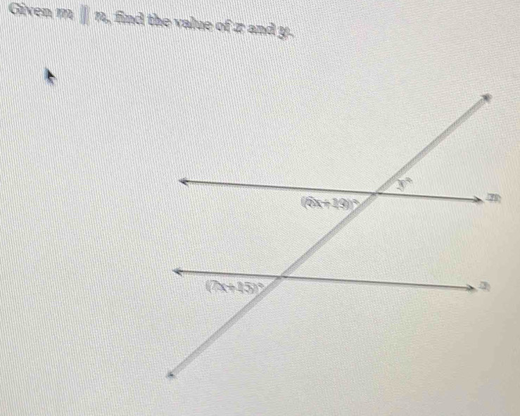 Given m||n , find the value of z and y.