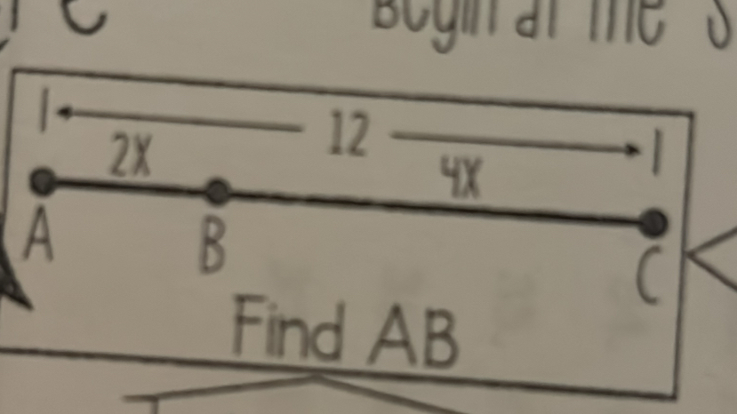 Begin at the ' S 
Find AB