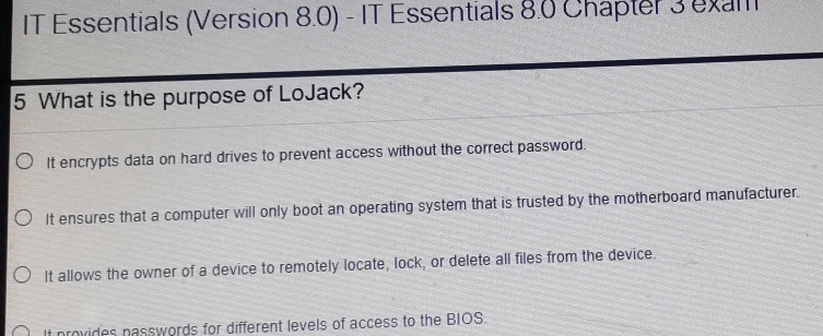 Solved: IT Essentials (Version 8.0) - IT Essentials 8.0 Chapter 3 exam ...