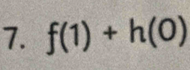 f(1)+h(0)