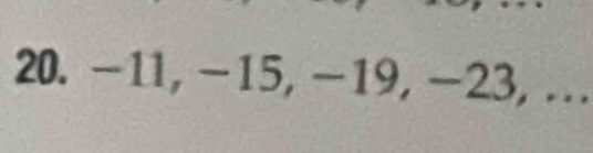 -11, -15, -19, -23, ...