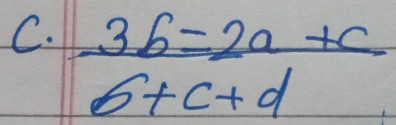  (3b=2a+c)/6+c+d 