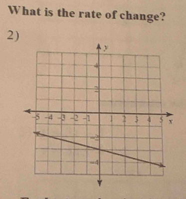 What is the rate of change? 
2)