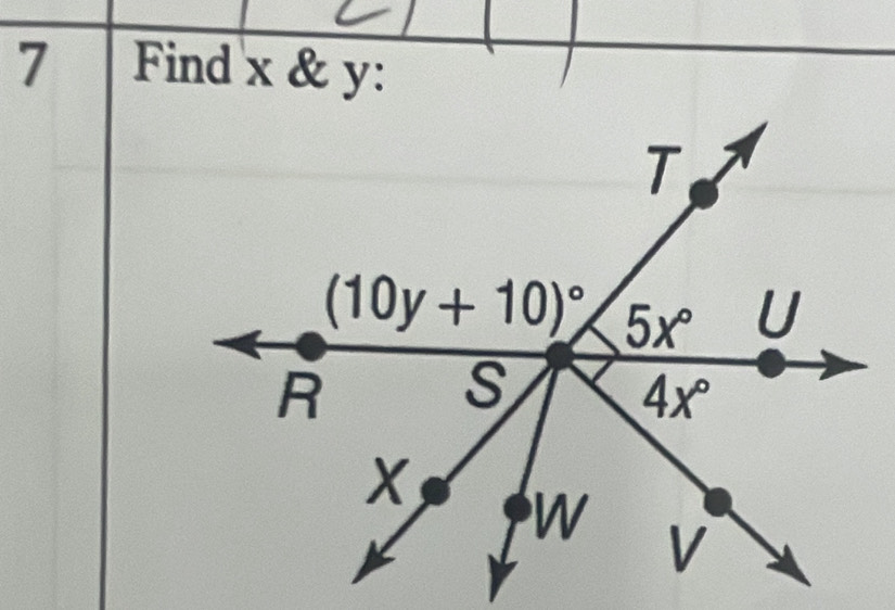 Find x & y: