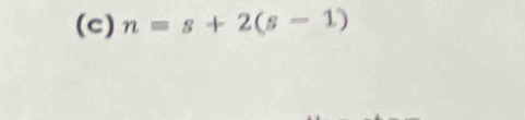 n=s+2(s-1)