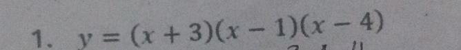 y=(x+3)(x-1)(x-4)