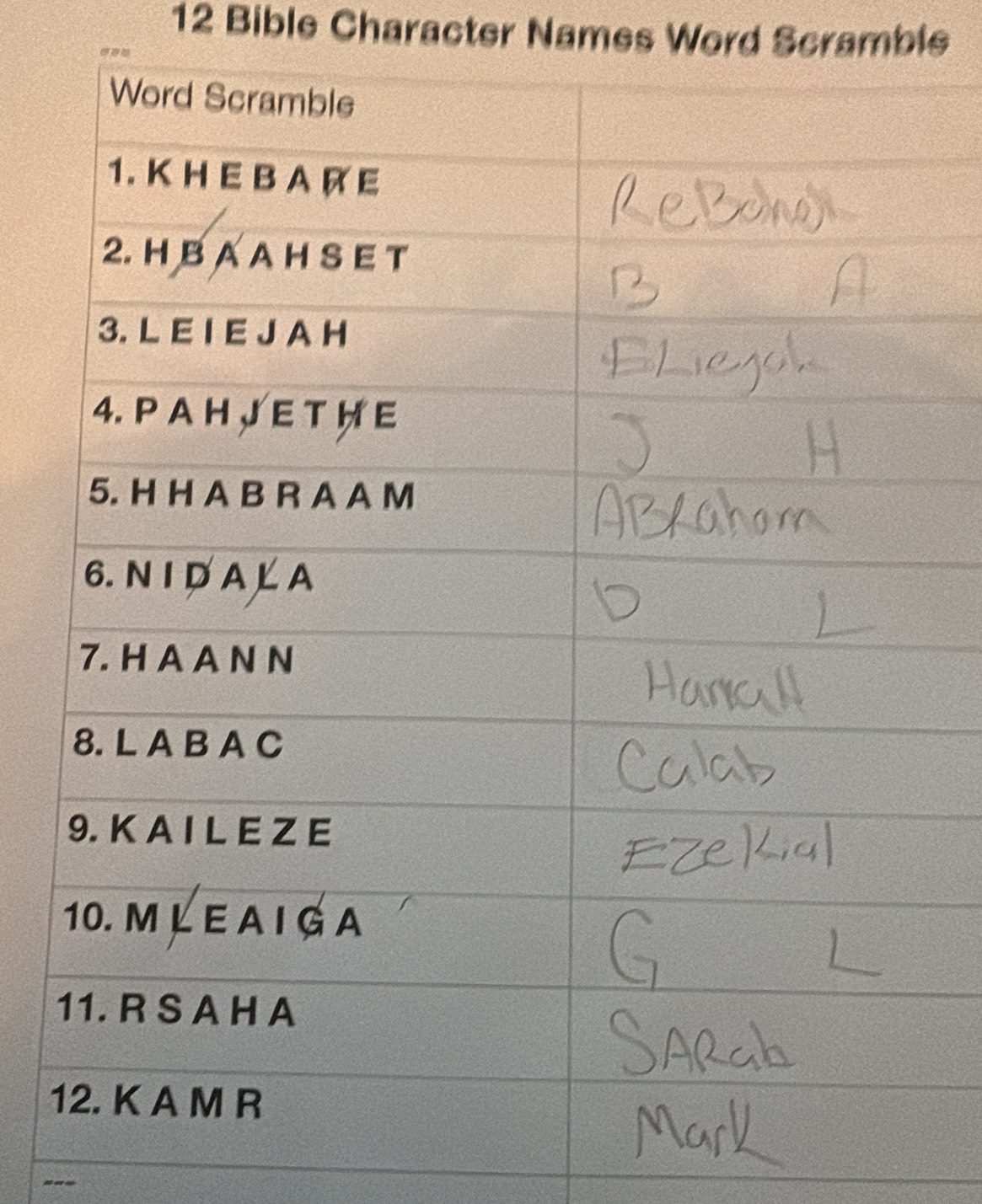 Bible Character Names Word Scramble 
1 
---