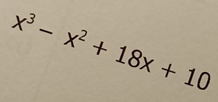 x^3-x^2+18x+10