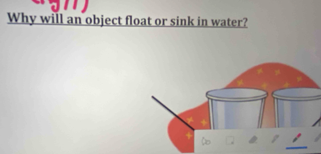 Why will an object float or sink in water?