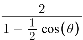 frac 21- 1/2 cos (θ )