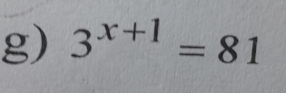 3^(x+1)=81