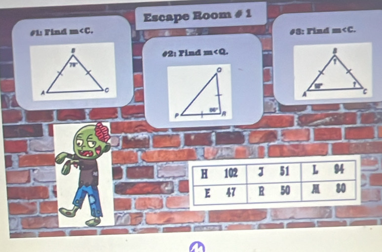 Escape Room
#1: Find m #8: Find m
#2: Find m