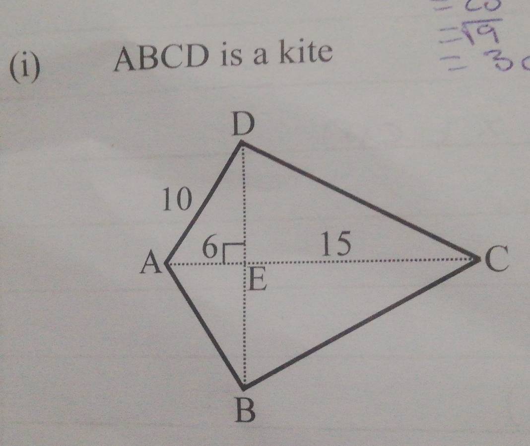 ABCD is a kite