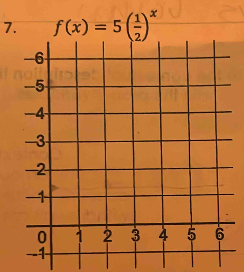 f(x)=5( 1/2 )^x