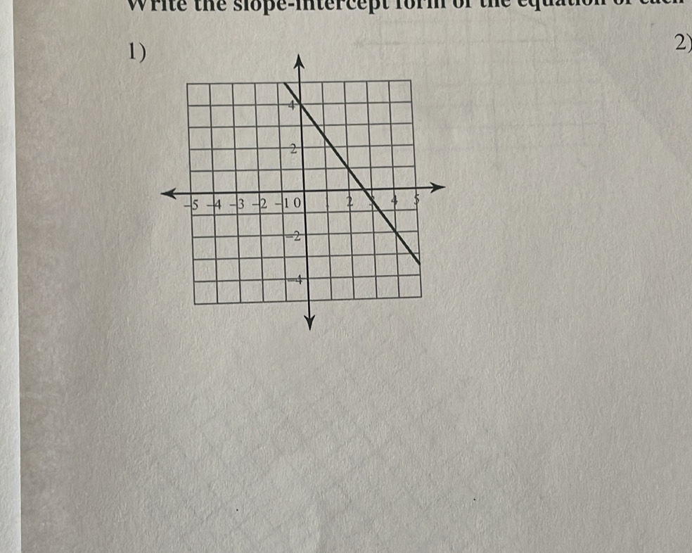 the slope-inter c e t form of th q 
1) 
2)