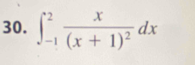 ∈t _(-1)^2frac x(x+1)^2dx