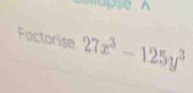 Factorise 27x^3-125y^3