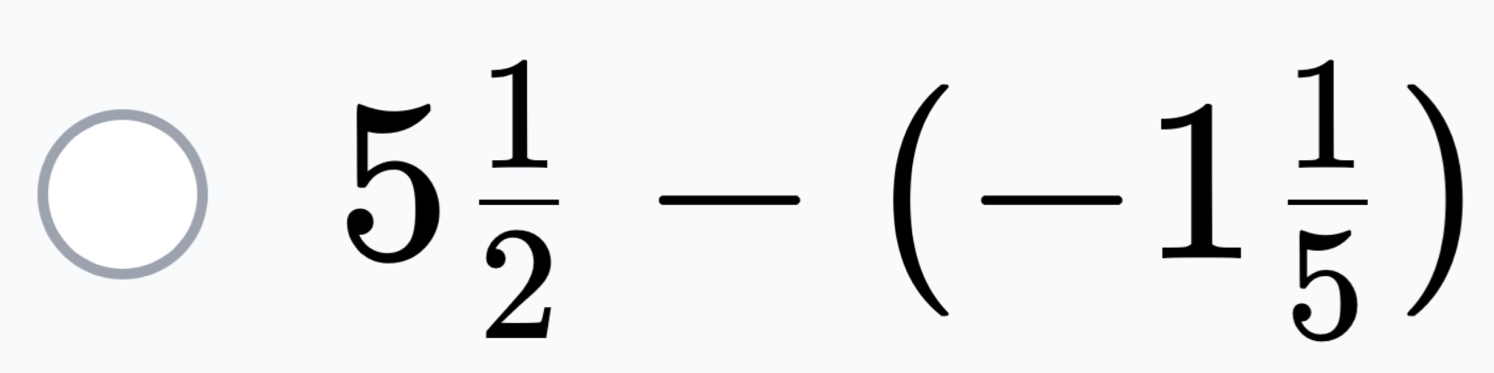 5 1/2 -(-1 1/5 )