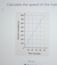 Calculate the speed of the trair