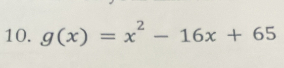 g(x)=x^2-16x+65