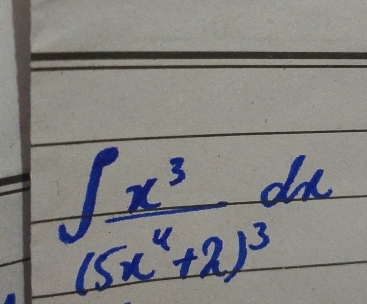 ∈t frac x^3(5x^4+2)^3dx