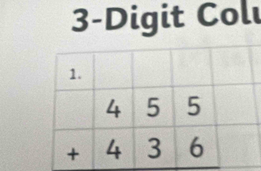 3-Digit Colı