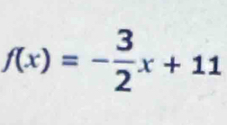 f(x)=- 3/2 x+11