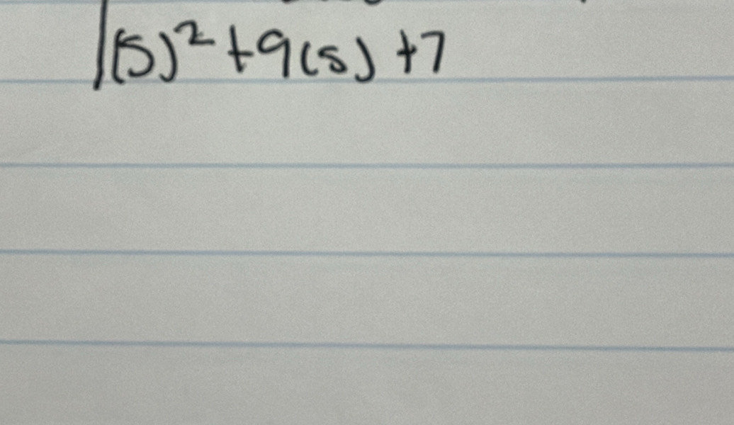 /(s)^2+9(s)+7