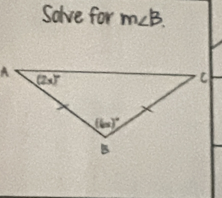 Solve for m∠B.