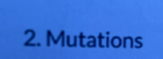 Mutations