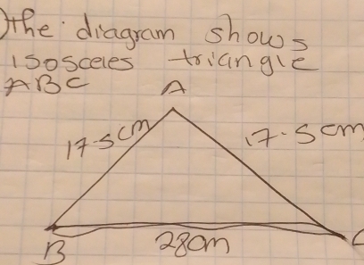 Solved: The diagram shows ISosceles triangle [Math]