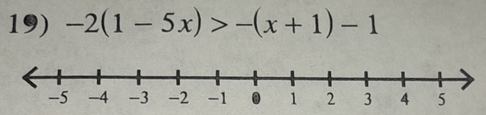 -2(1-5x)>-(x+1)-1