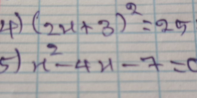 5 (2x+3)^2=25