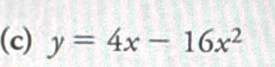 y=4x-16x^2