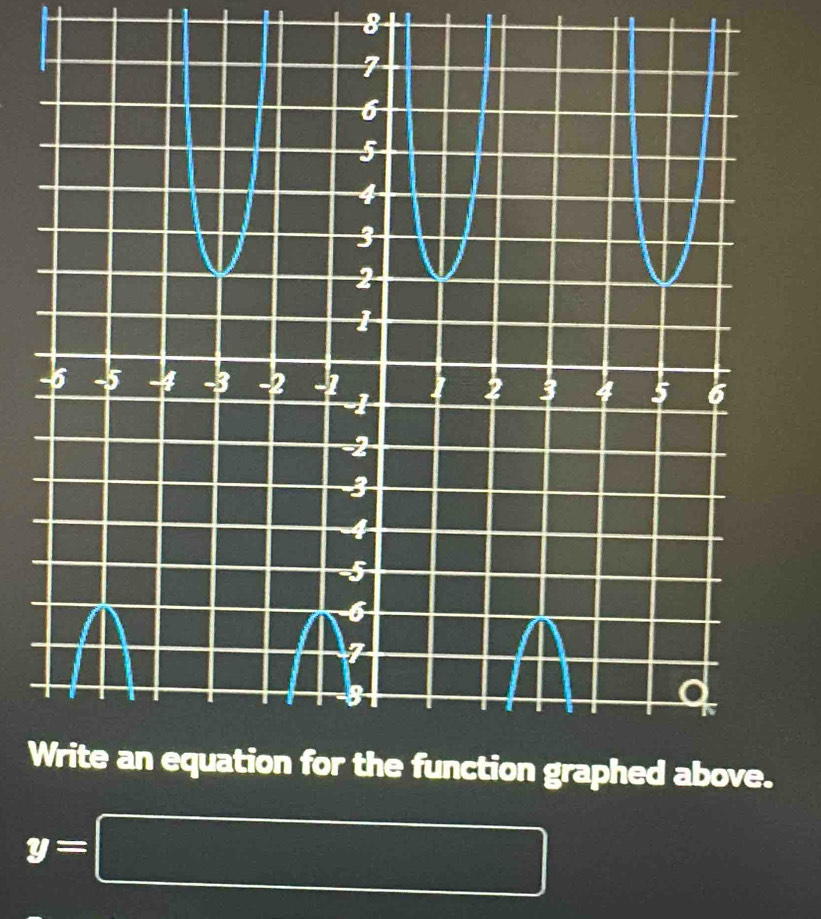 8
W
y=□