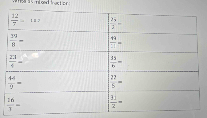 Write as mixed fraction: