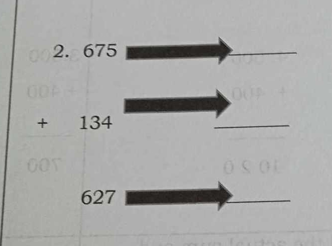 675
beginarrayr □  +134 endarray
627