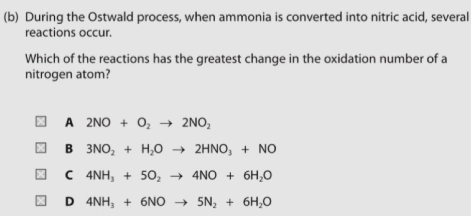 Solved: During the Ostwald process, when ammonia is converted into ...