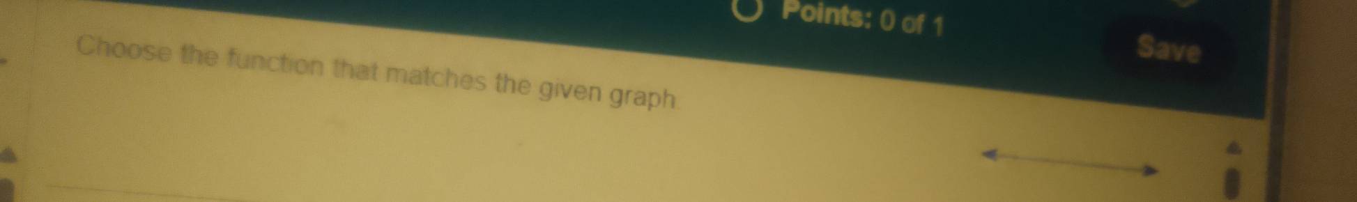 Save 
Choose the function that matches the given graph.