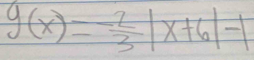 g(x)= (-2)/3 |x+6|-1