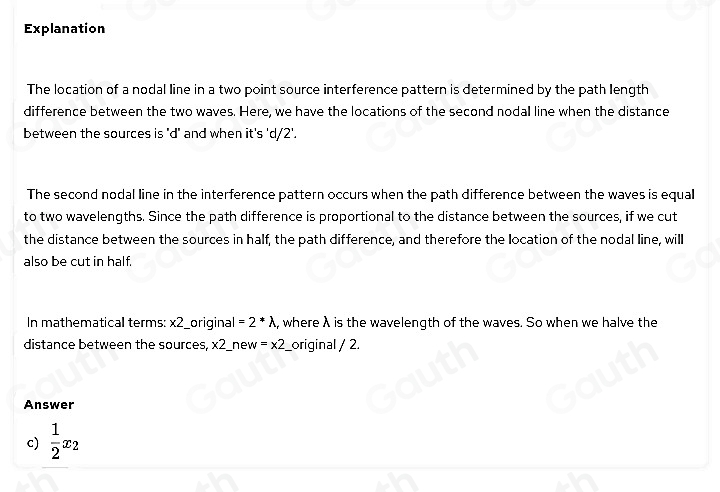 Solved: Two point sources produce waves in phase with the same ...