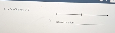 y>-3 and y>5
_ 
Interval notation: