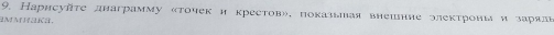 Нарисуйτе днаграмму «точеки креетов», показьая внешние электроныи заряле 
M MHaka